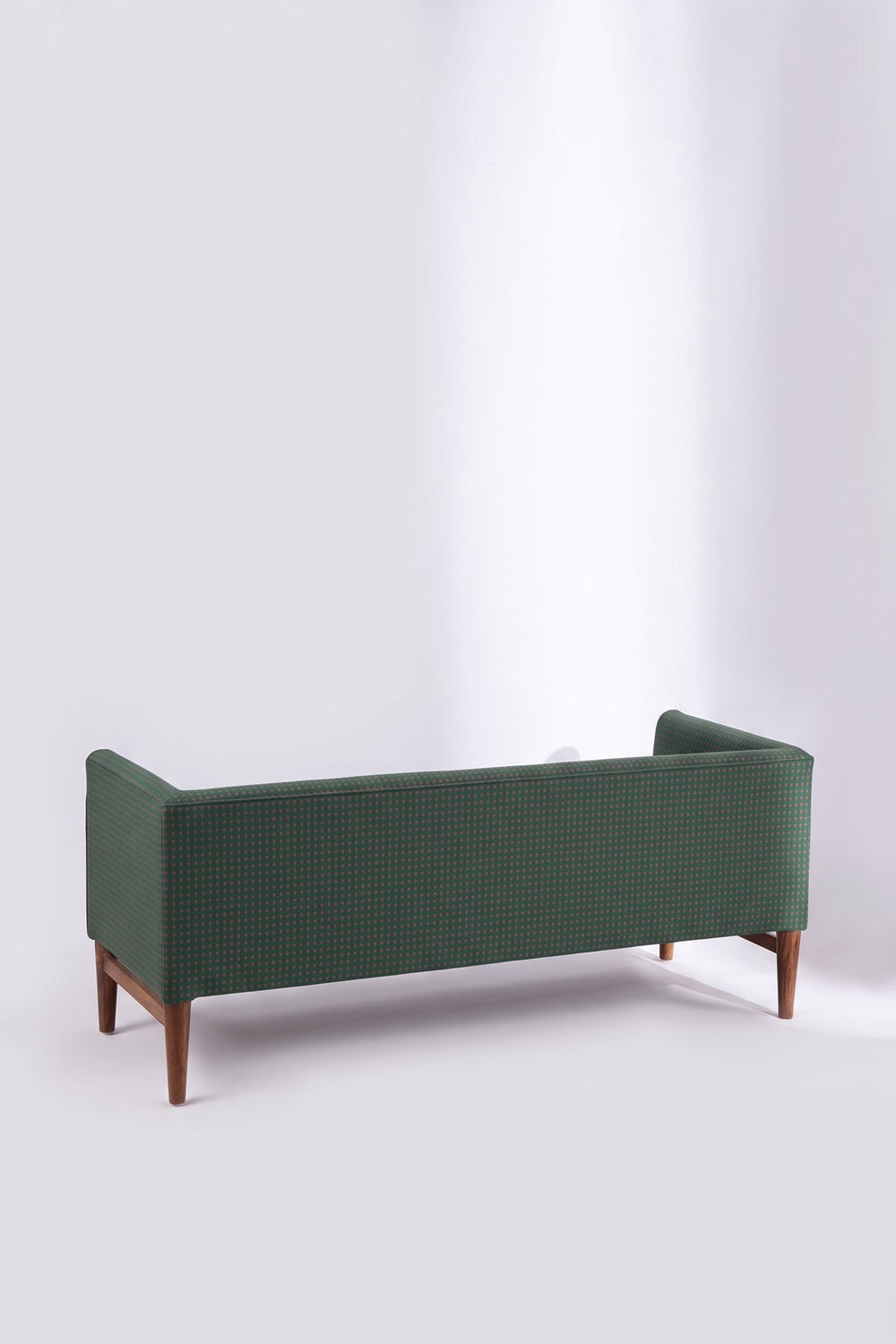 Upholstered Bundle Scandic Sofa in Code Shadow Plum Green Fabric