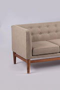 Upholstered Bundle Scandic Sofa in Herringbone Saturn Sand Fabric