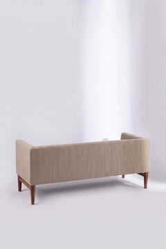 Upholstered Bundle Scandic Sofa in Herringbone Saturn Sand Fabric