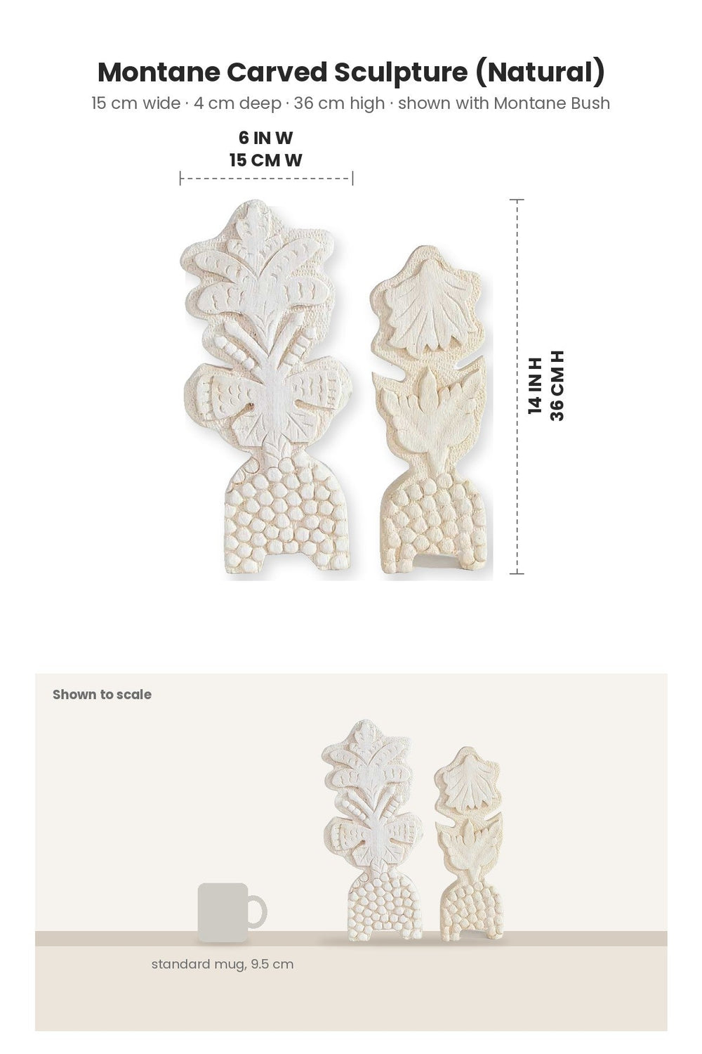 FIGURINES Montane Carved Sculpture (Natural)