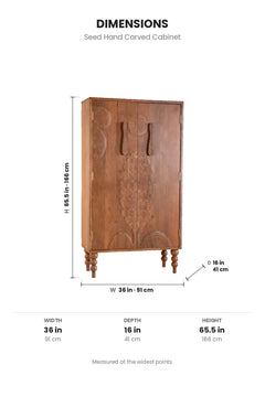 CABINETS Seed Hand Carved Cabinet