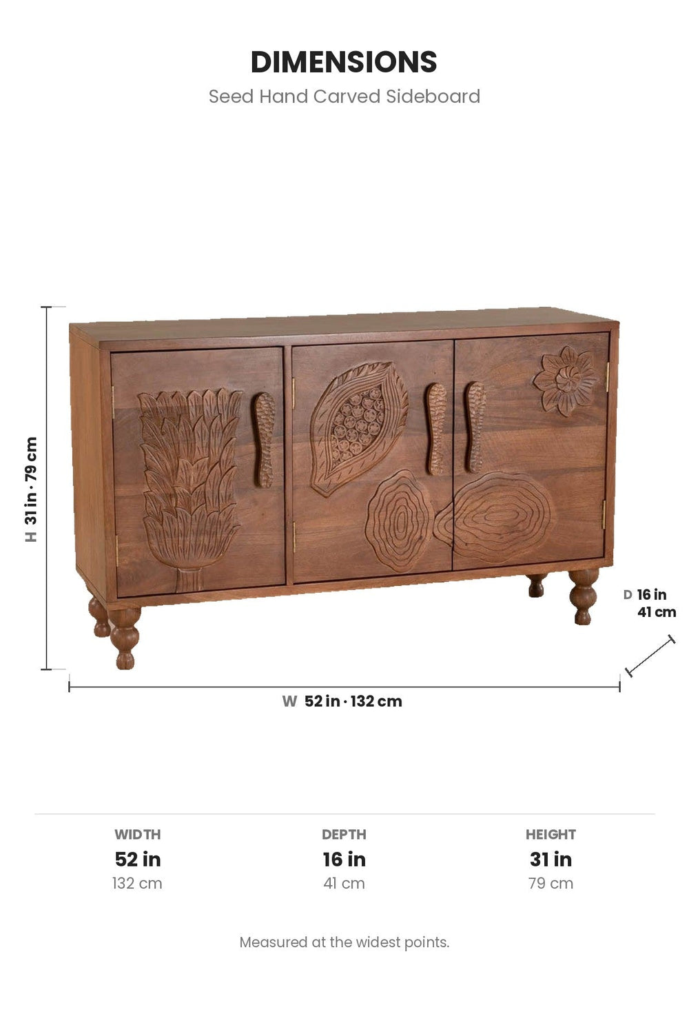 SIDEBOARDS Seed Hand Carved Sideboard
