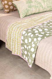 SENHUR LEAF PRINT & PATTERN DOHAR SAGE GREEN