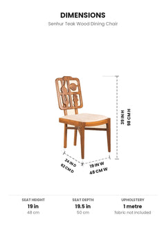 DINING CHAIRS Senhur Teak Wood Dining Chair