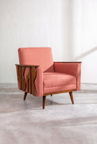 Senhur Accent Chair in Raffia Red Pepper Fabric
