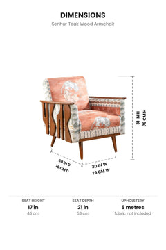 ARMCHAIRS & ACCENTS Senhur Teak Wood Armchair