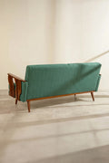 Upholstered Bundle Senhur Sofa in Herringbone Astral Green Fabric