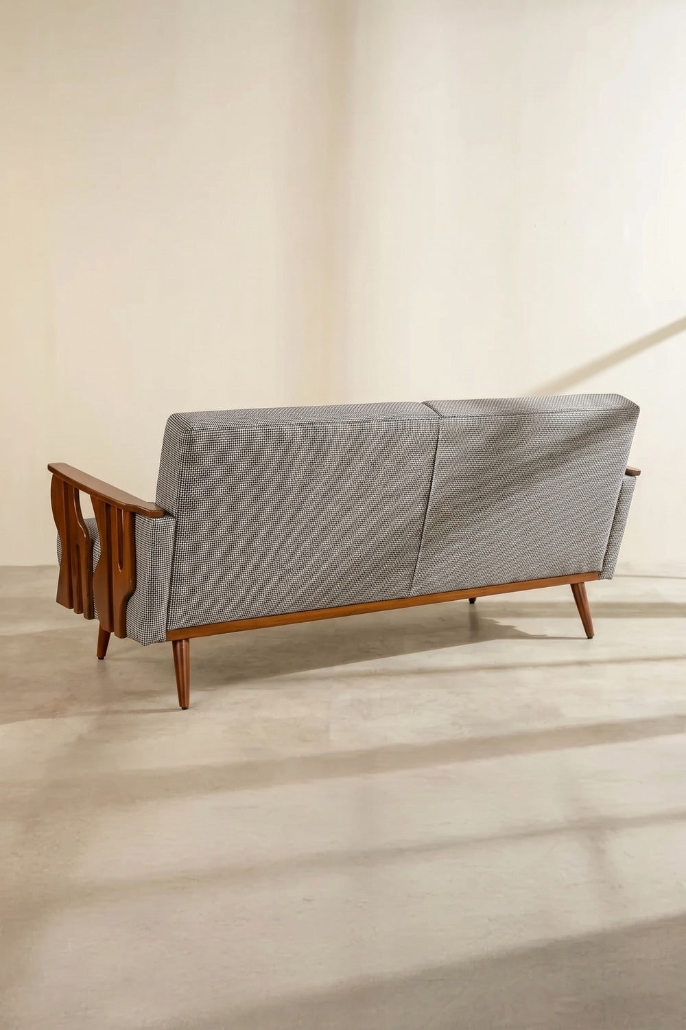 Upholstered Bundle Senhur Sofa in Nilgiri Black & White Fabric