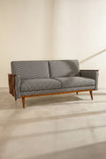Upholstered Bundle Senhur Sofa in Nilgiri Black & White Fabric