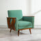 Senhur Accent Chair in Herringbone Astral Green Fabric