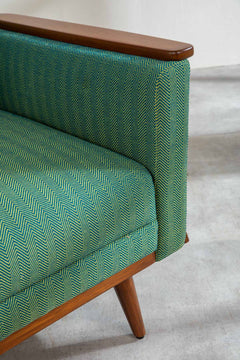 Herringbone Astral Green Fabric