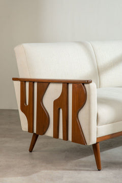 Upholstered Bundle Senhur Sofa in Golden Sand Fabric