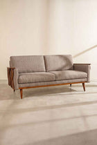 Senhur Sofa in Herringbone Saturn Sand Fabric