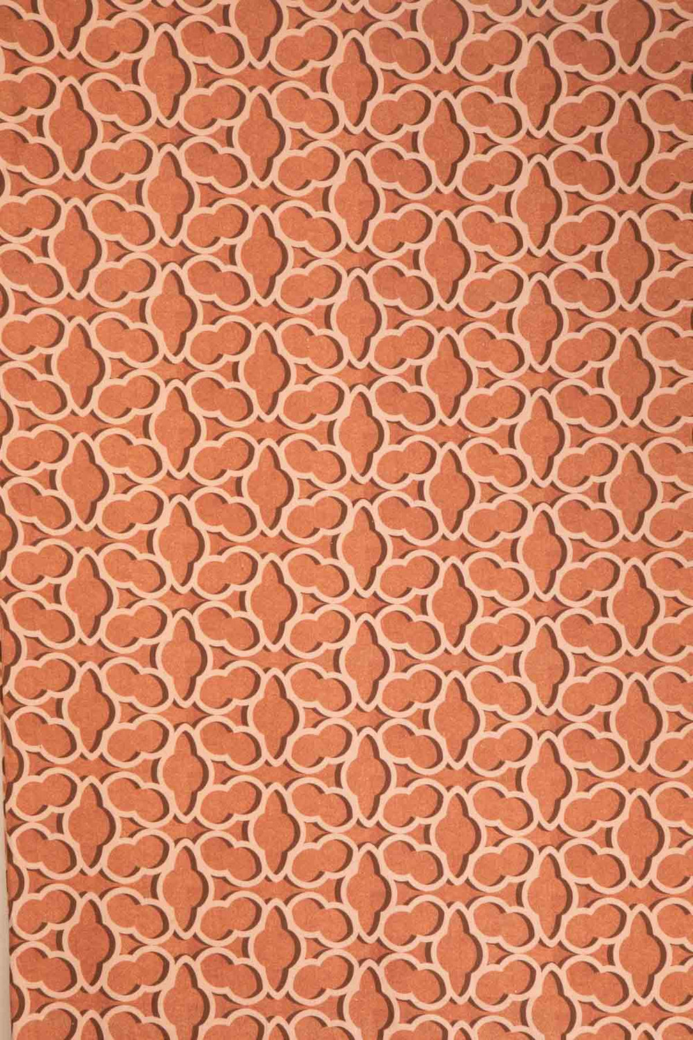 PRINT & PATTERN UPHOLSTERY FABRICS Shifted Flower Tile Printed Upholstery Fabric (Spice Red)