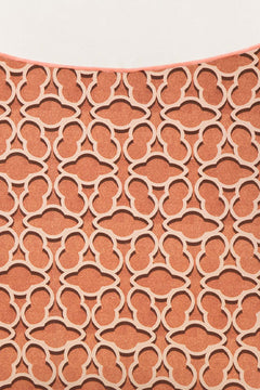 PRINT & PATTERN CUSHIONS Shifted Flower Tile Spice Red Cushion Cover (46 X 46 Cm)