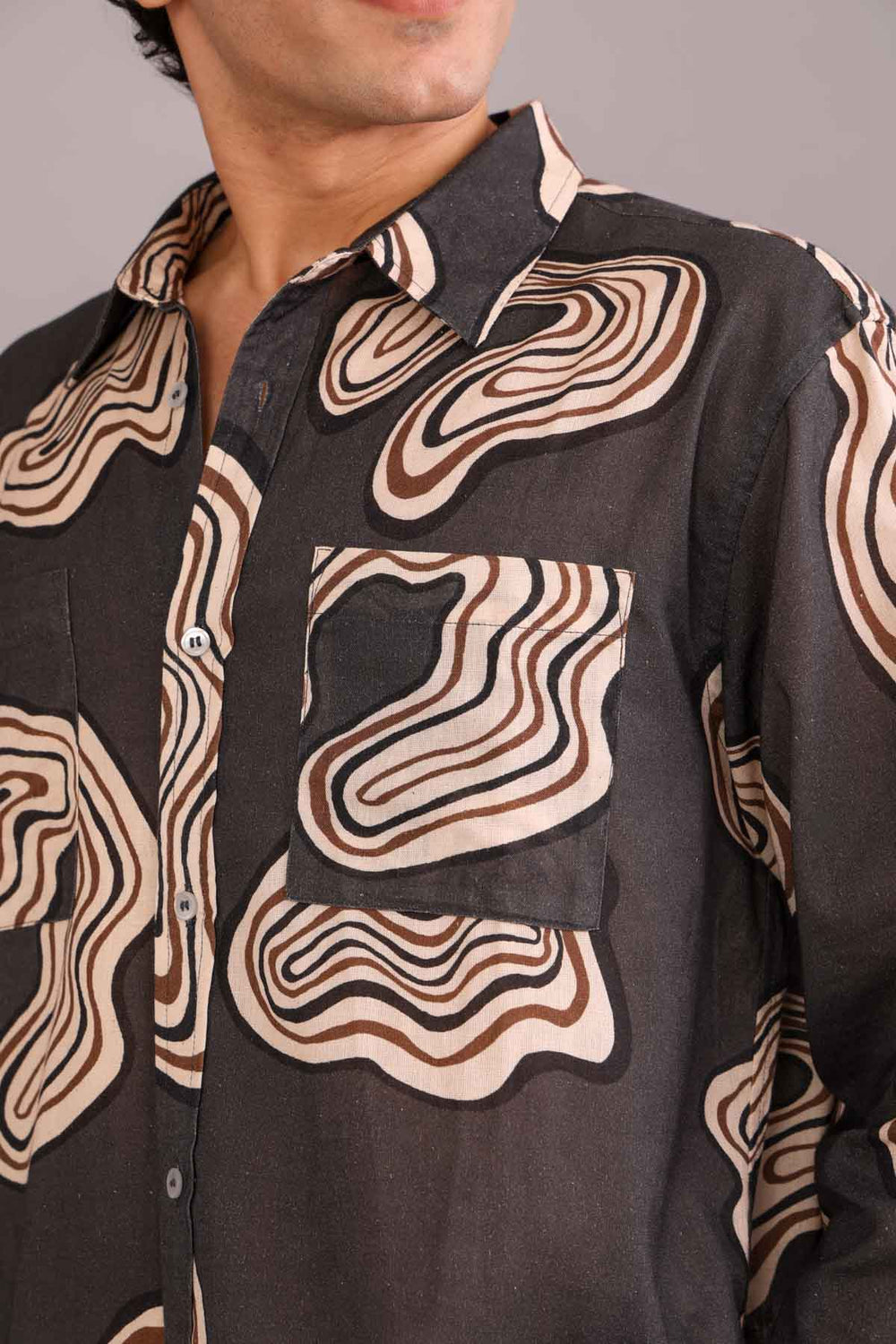 SHIRTS Shifting Sands Full Sleeve Shirt (Basalt Brown)