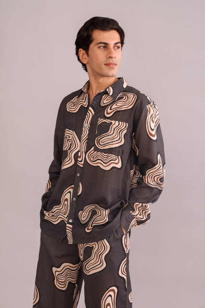 SHIRTS Shifting Sands Full Sleeve Shirt (Basalt Brown)