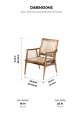ARMCHAIRS & ACCENTS Sinni Teak Wood And Wicker Armchair