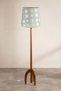 Lighting Bundle Skyrocket Wood Floor Lamp with Celestial Sky Taper Lampshade (Lunar Gold)