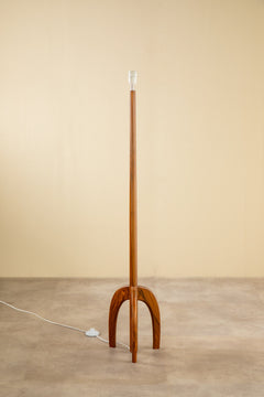 Lighting Bundle Skyrocket Wood Floor Lamp with Celestial Sky Taper Lampshade (Lunar Gold)