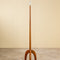 Skyrocket Wood Floor Lamp with Solid Oval Cylinder Lampshade (Sage Green)