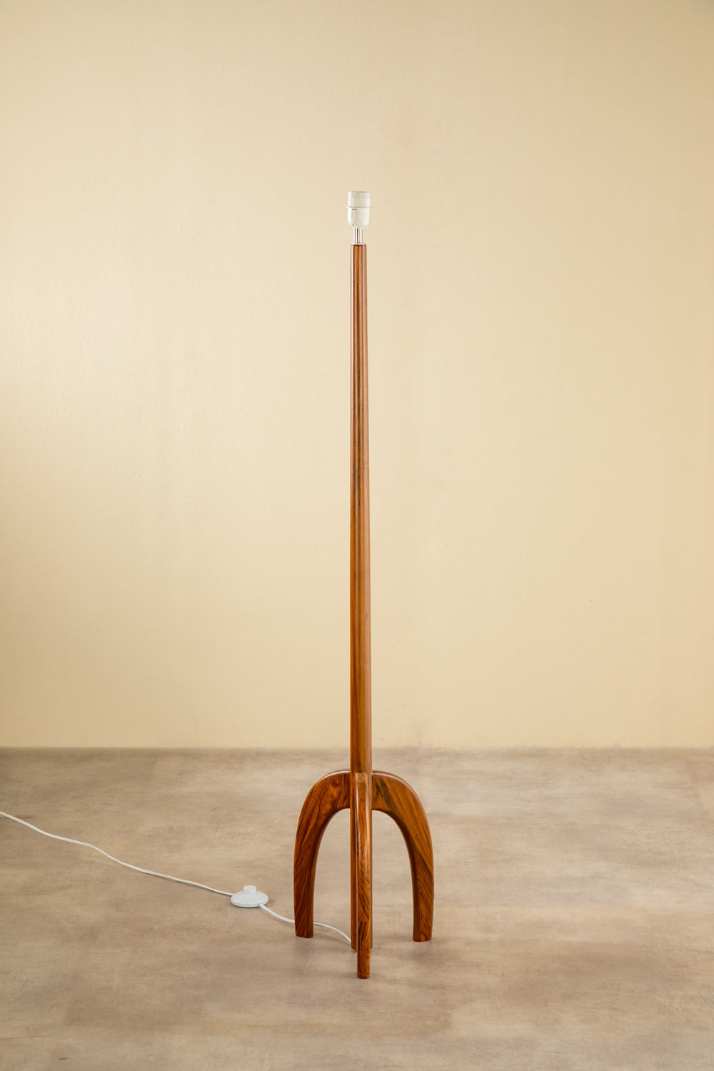 Lighting Bundle Skyrocket Wood Floor Lamp with Solid Oval Cylinder Lampshade (Sage Green)