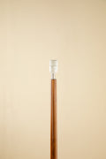 Lighting Bundle Skyrocket Wood Floor Lamp with Solid XL Cylinder Lampshade (Off White)