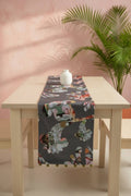TABLE RUNNERS Palmyrah Slate Grey Velvet Table Runner