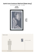 WALL ACCENTS Earth Core Contours Wall Art (Slate Grey)