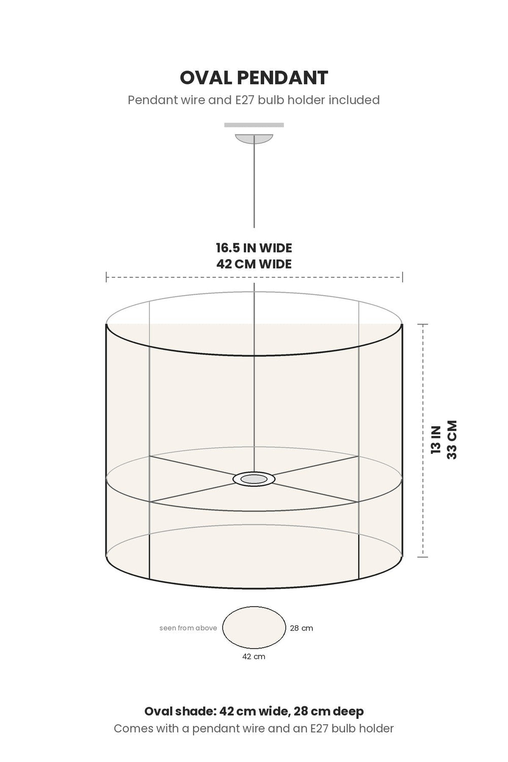 PENDANT LAMPS Ahnan Oval Pendant Lamp (Soft Pink)