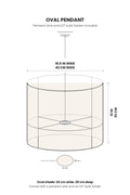 PENDANT LAMPS Ahnan Oval Pendant Lamp (Soft Pink)