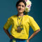 Solid Bihu Blouse (Sunflower Yellow)