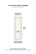 LAMPSHADES Solid Tall Extra Large Cylinder Lampshade (Off White)