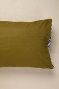 SOLID PILLOW COVER (SET OF 2) OLIVE GREEN