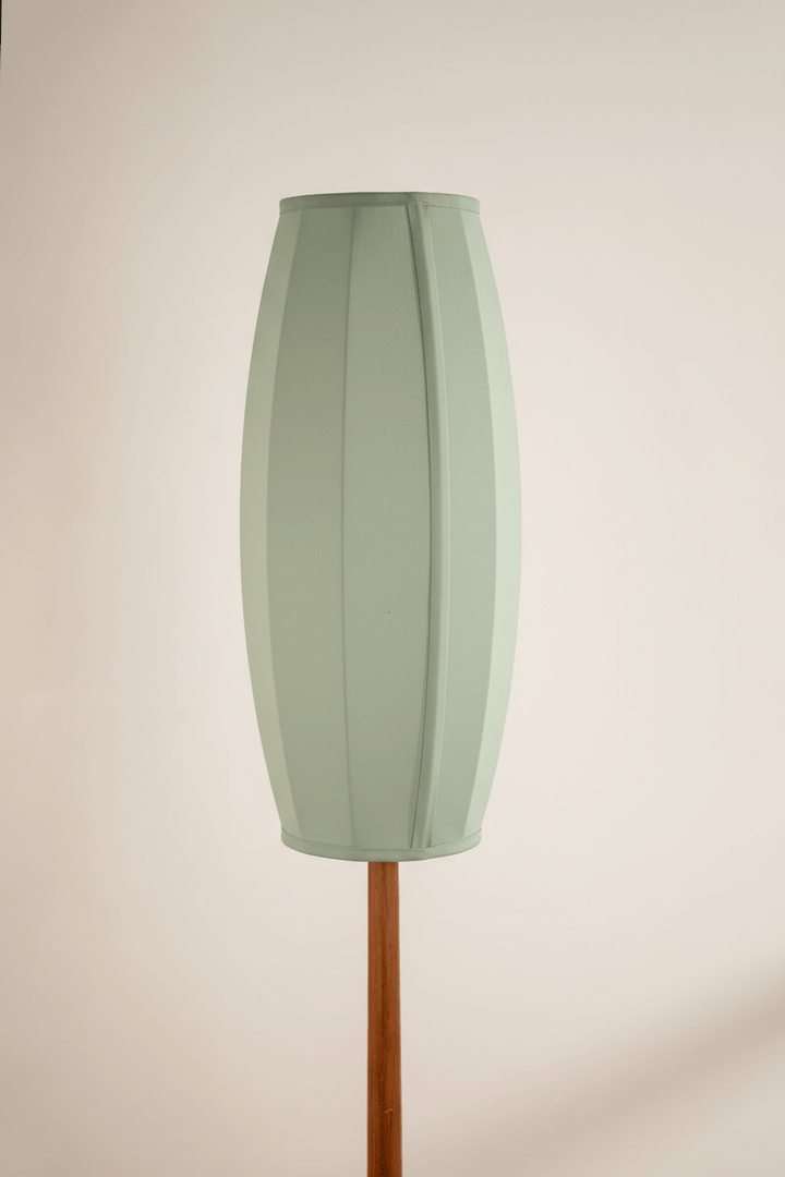 LAMPSHADES Solid Oval Cylinder Lampshade (Sage Green)