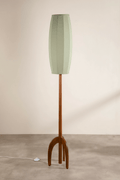 LAMPSHADES Solid Oval Cylinder Lampshade (Sage Green)