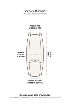 LAMPSHADES Solid Oval Cylinder Lampshade (Sage Green)