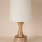 Soma Wood Table Lamp with Solid Taper Lampshade (Off White)