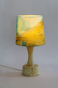 Lighting Bundle Soma Wood Table Lamp with Terai Grassland Taper Lampshade (Field Green)
