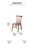 DINING CHAIRS Spindle Teak Wood Chair (Natural)