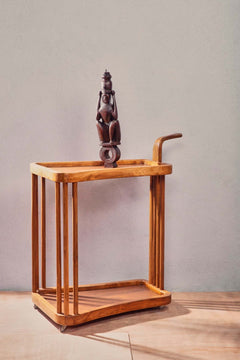 TROLLEYS Spindle Teak Wood Trolley