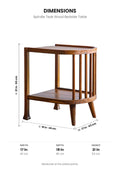 BEDSIDE TABLES Spindle Teak Wood Bedside Table