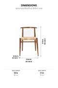 DINING CHAIRS Spine Teak Wood And Wicker Chair