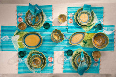 TABLE MATS Pangong Lake Spring Teal Table Mat (Set Of 4)