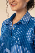 STRIPES OF KACHNAR EASY SHIRT MOOD INDIGO