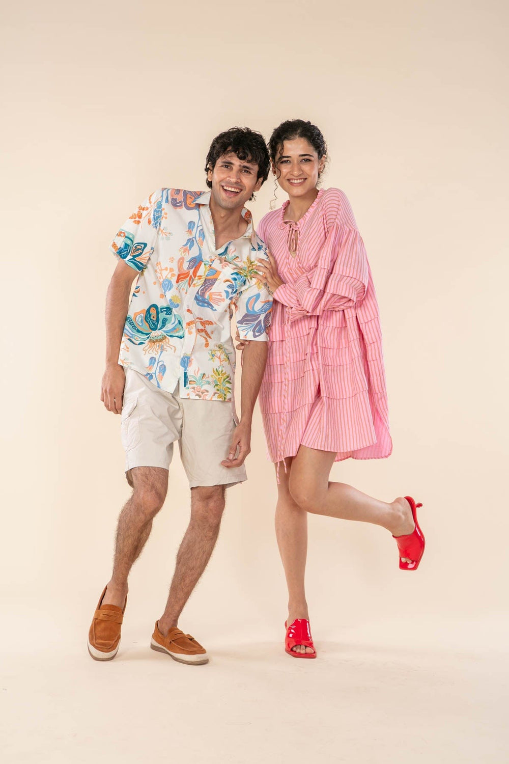 DRESSES Summer Lines Shirt Dress (Pinkstripes)