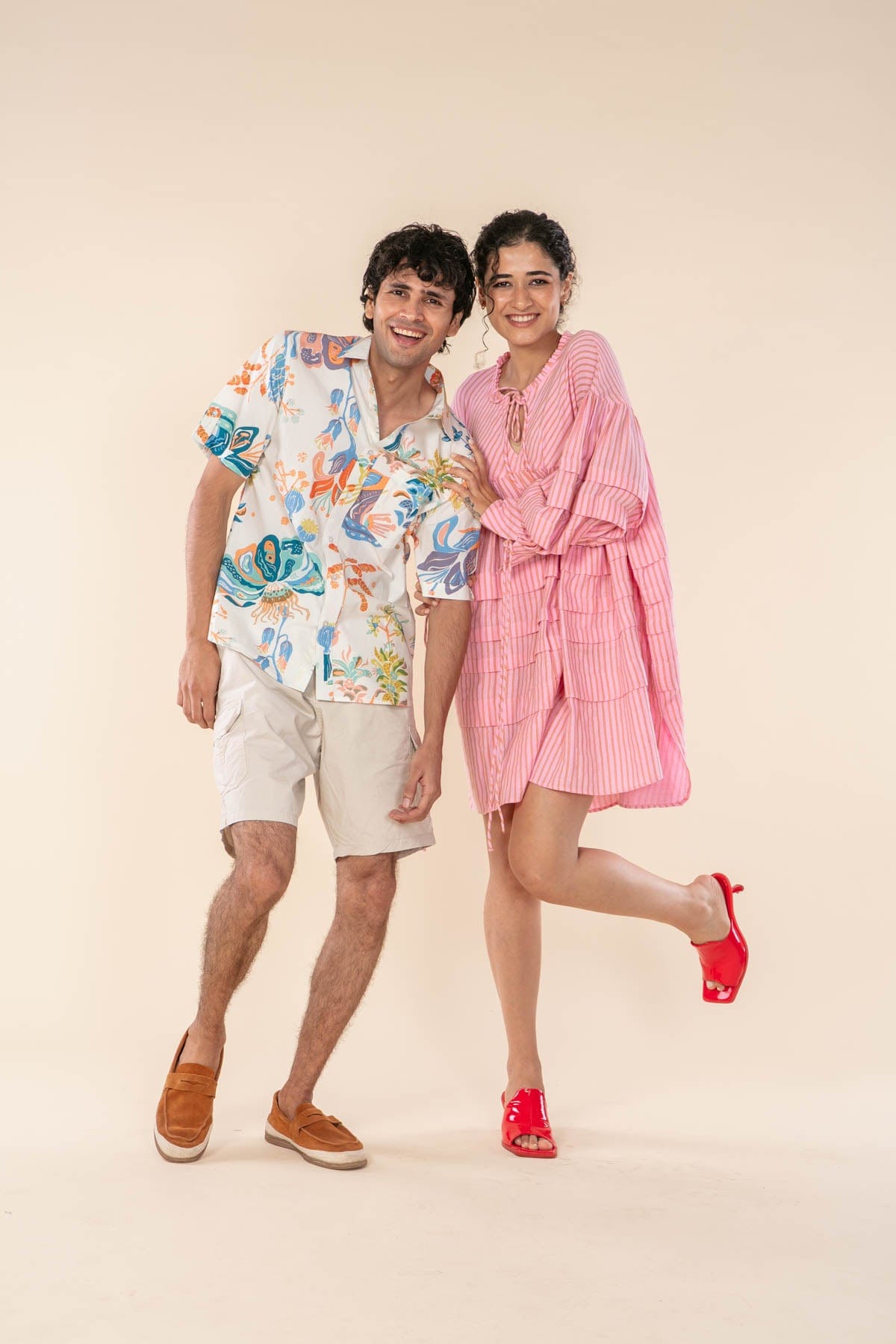 DRESSES Summer Lines Shirt Dress (Pinkstripes)