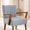 Swan Accent Chair in Raffia Misty Grey Fabric