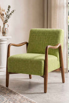 Sway Accent Chair in Raffia Citron Green Fabric
