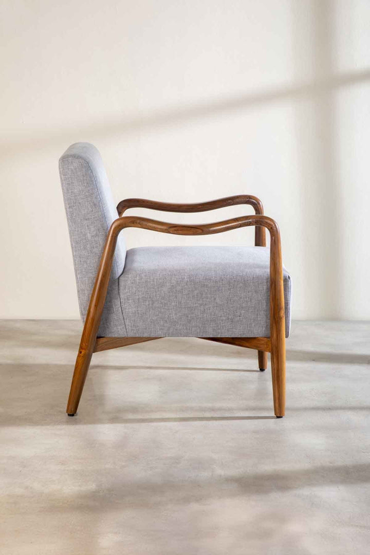 Upholstery Combo Sway Accent Chair in Doon Matt (Mist Grey)